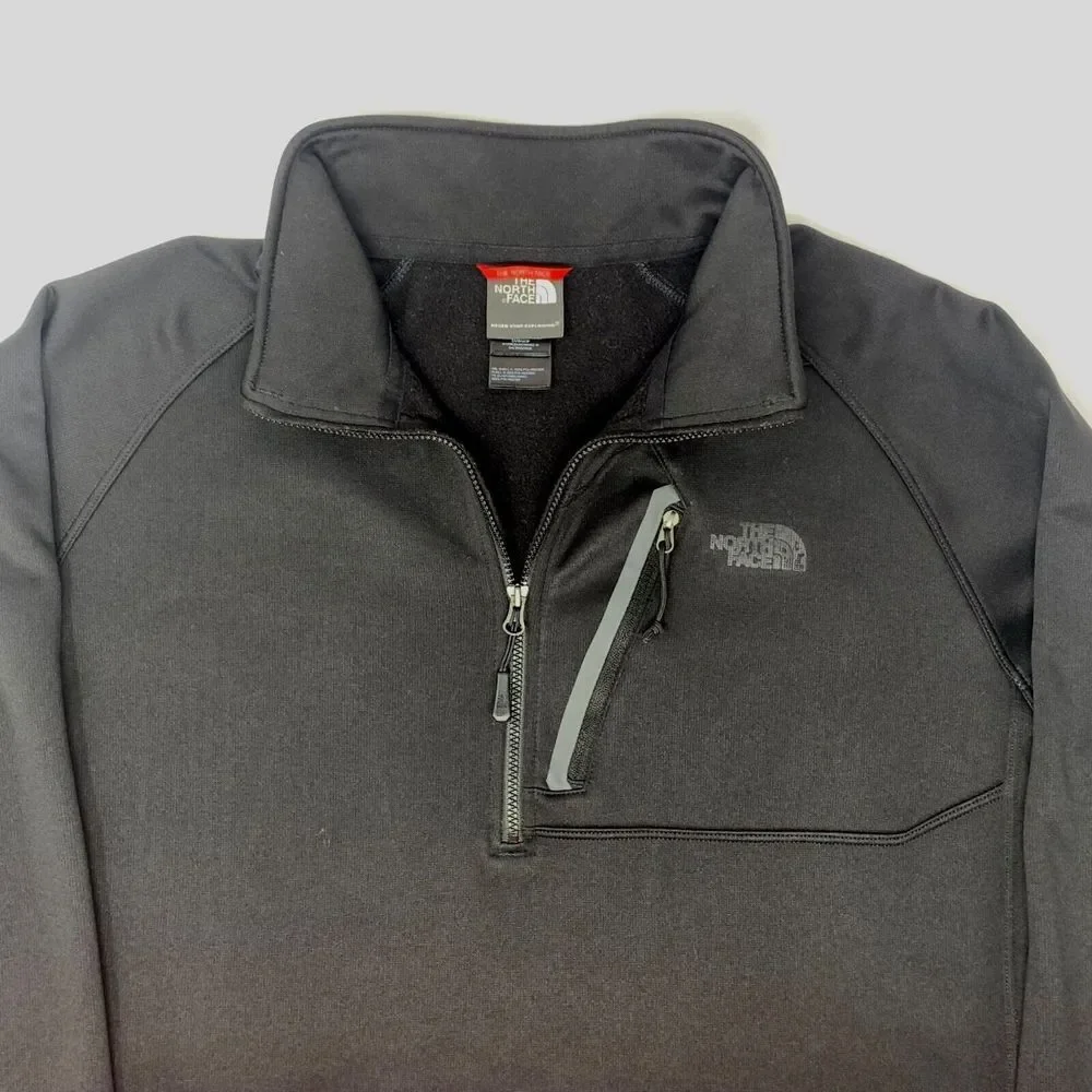 The North Face‎ Men's Pullover Sweatshirt 1/4 Zip Black Size Large